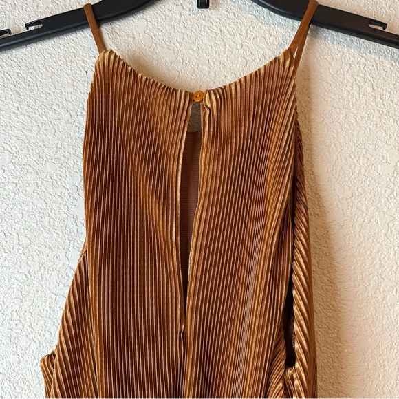 🧡 Bronzy Orange High Neck Maxi Dress - Picture 8 of 15